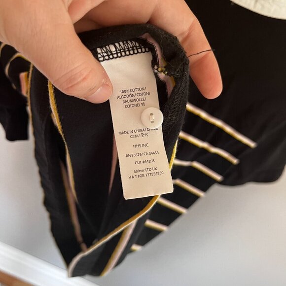 Santa-Cruz T-shirt Collared Striped Black & White Skateboards Size XS - Picture 8 of 8